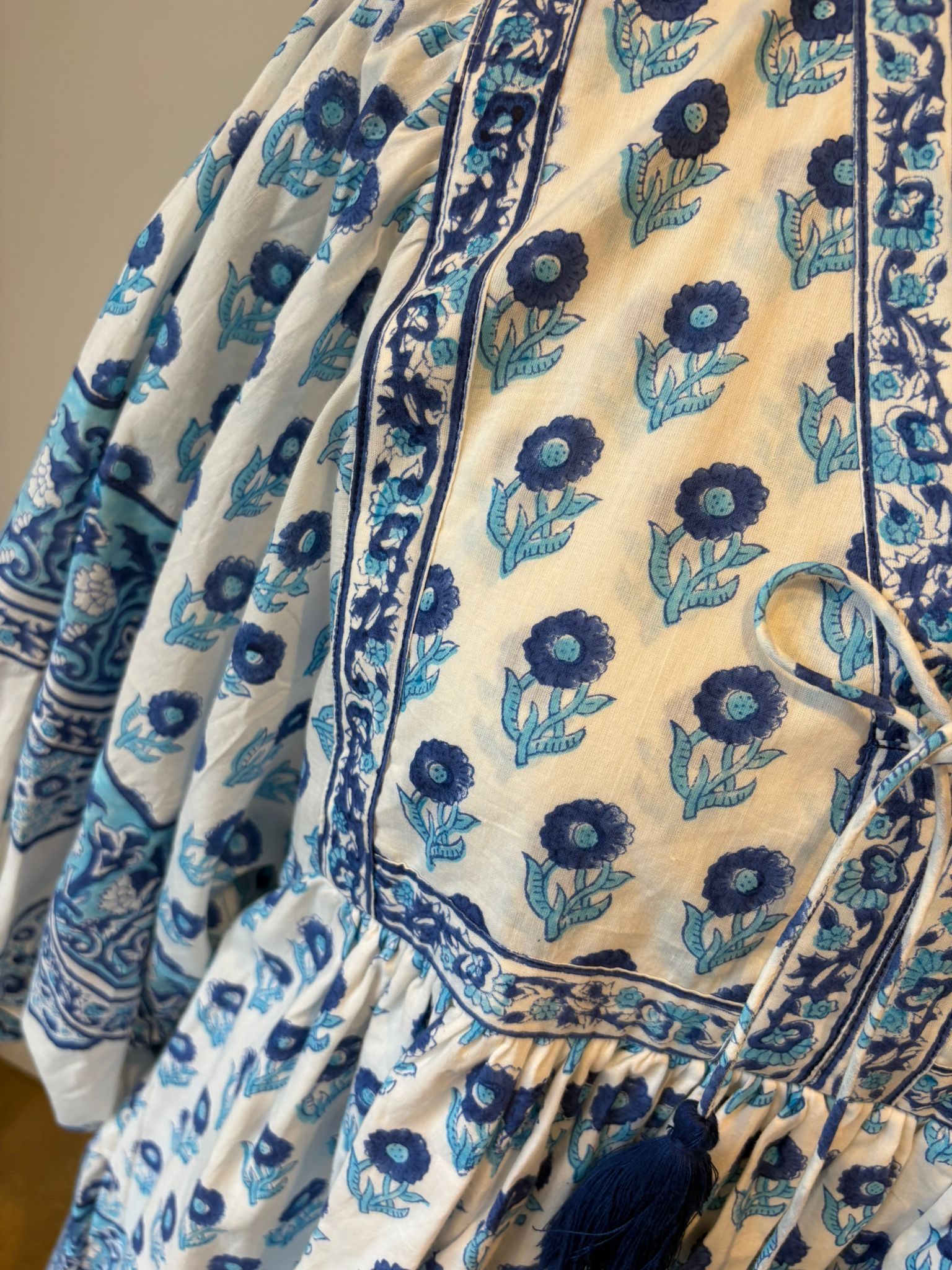 Soul Of Sita Amelia Floaty Sleeve Folk Print Maxi Dress