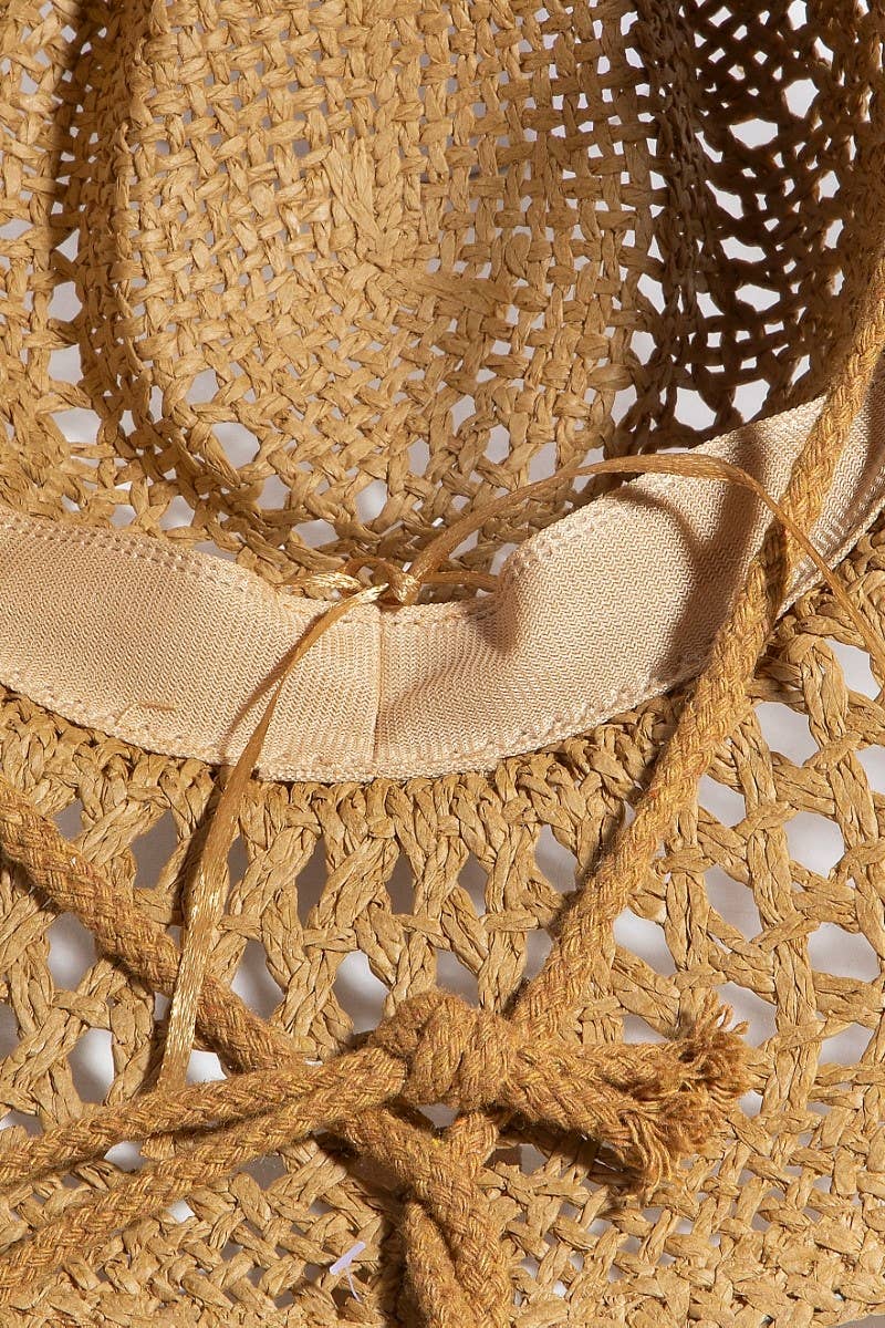 Double Strap Western Straw Hat: KA