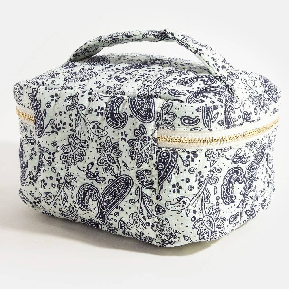 Paisley Pattern Makeup Case Cosmetic Bag: BK