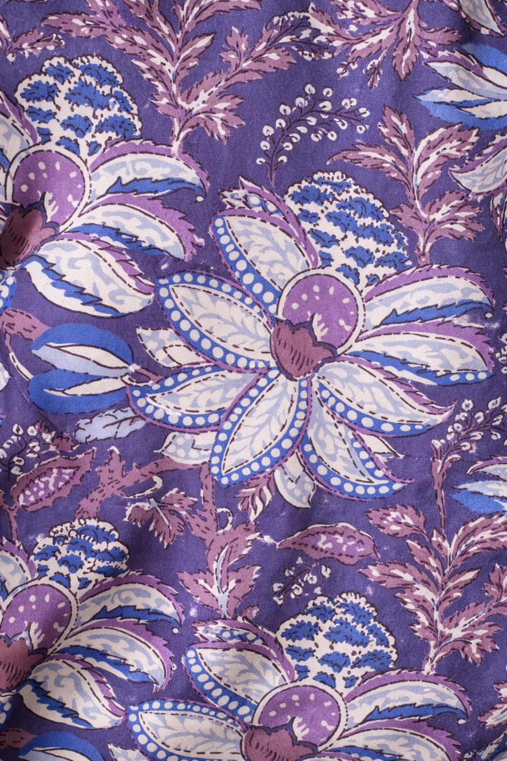 Soul Of Sita Lilian Wrap Dress - Puff Sleeve Wrap Dress In A Purple Floral Viscose Satin, Maxi Length