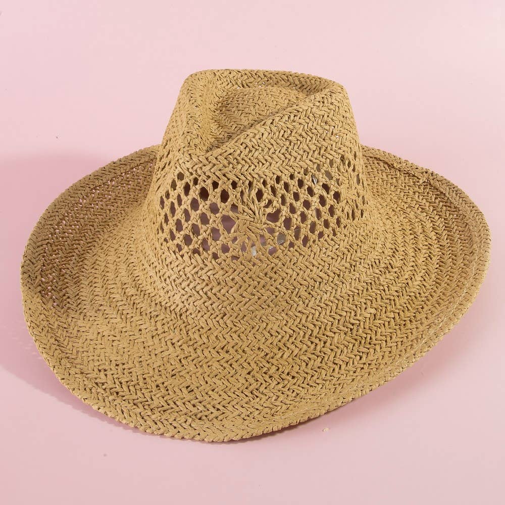 Soul Of Sita Natural Straw Cowboy Hat: Kh
