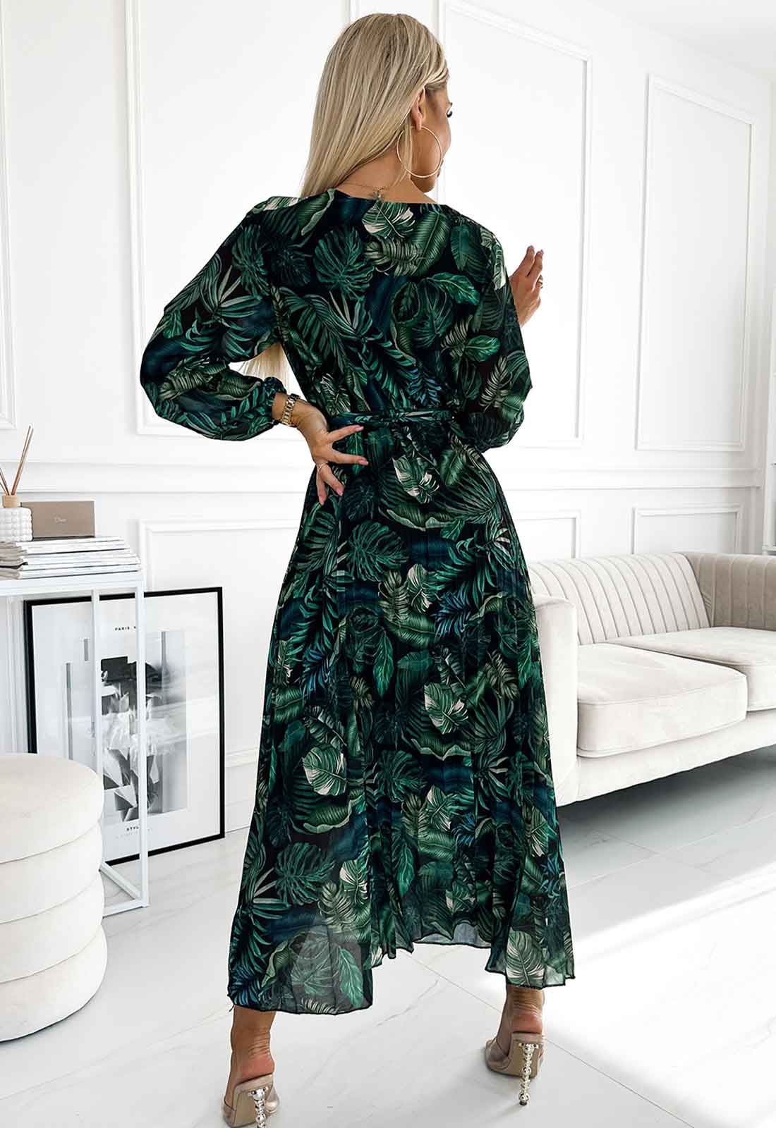 LBD Exclusive Green Fae Print Dress