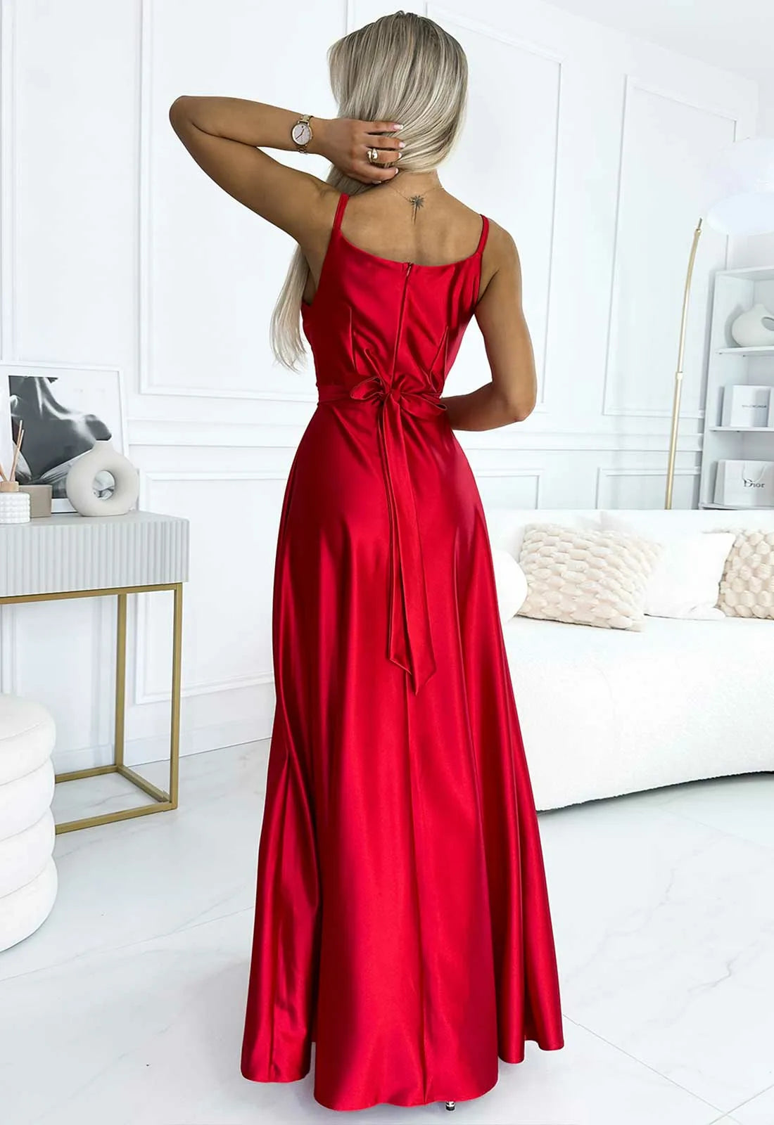 LBD Exclusive Red Juliet Satin Gown