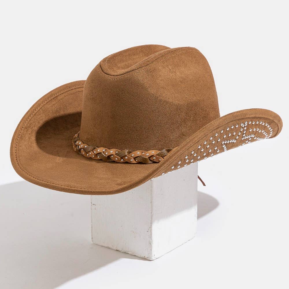 Soul Of Sita Western Studded Star Brim Cowboy Hat: Ka