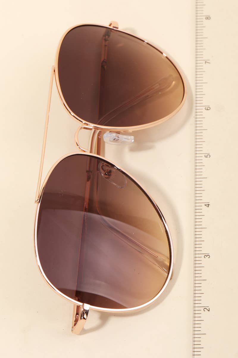 Soul Of Sita Oversized Double Bridge Fashion Aviator Sunglasses: Multi