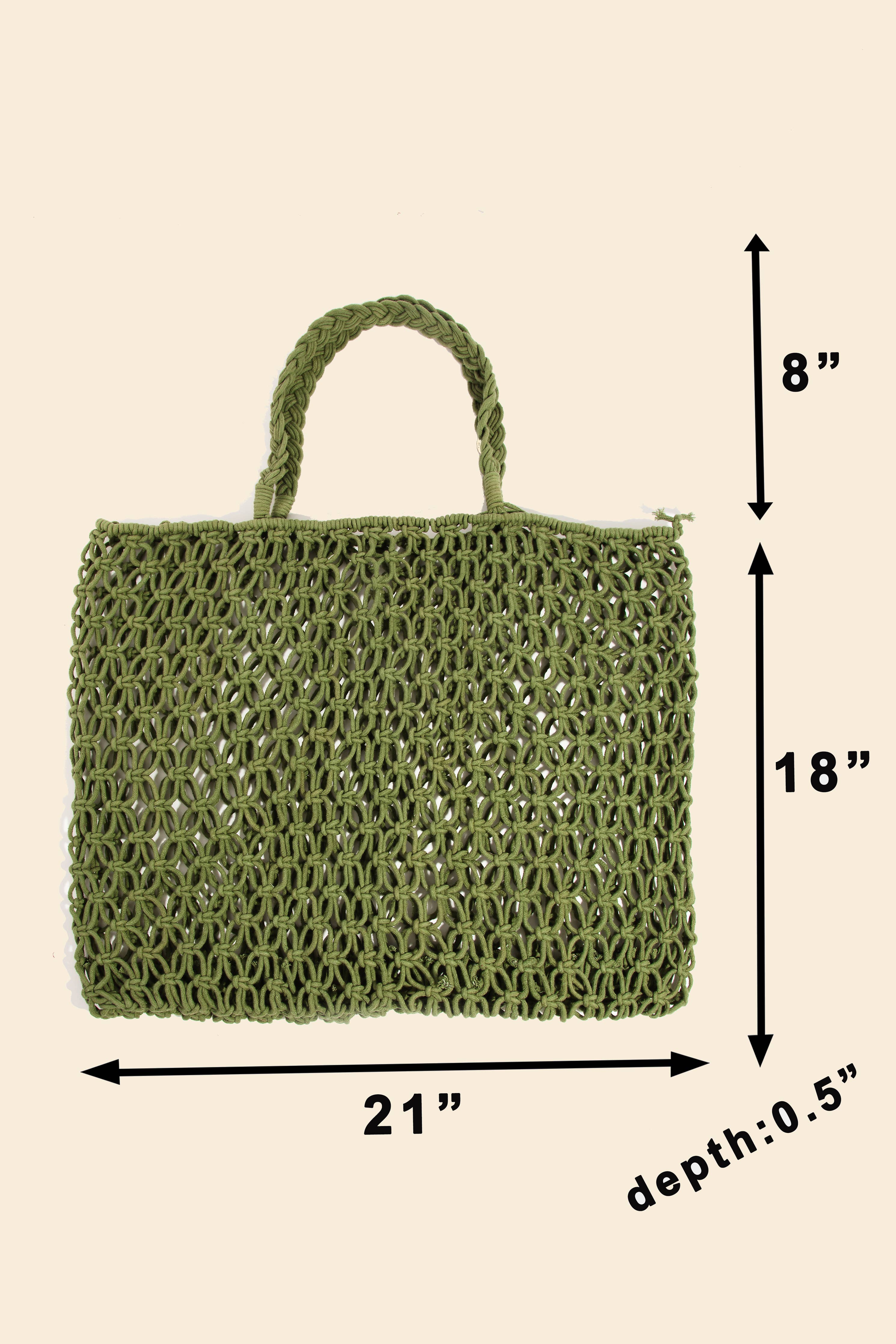 Braided Square Tote Bag: IV
