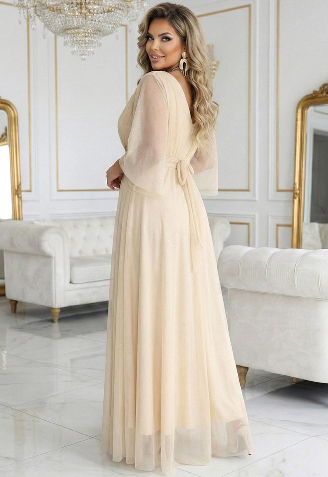 beige Caitlin plus size dress