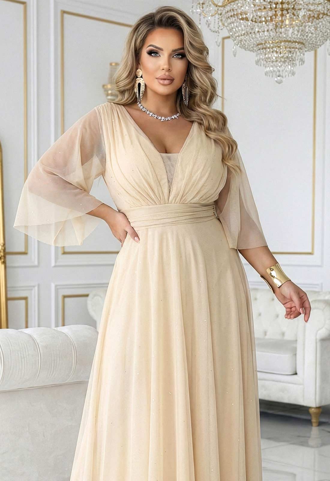 beige Caitlin dress