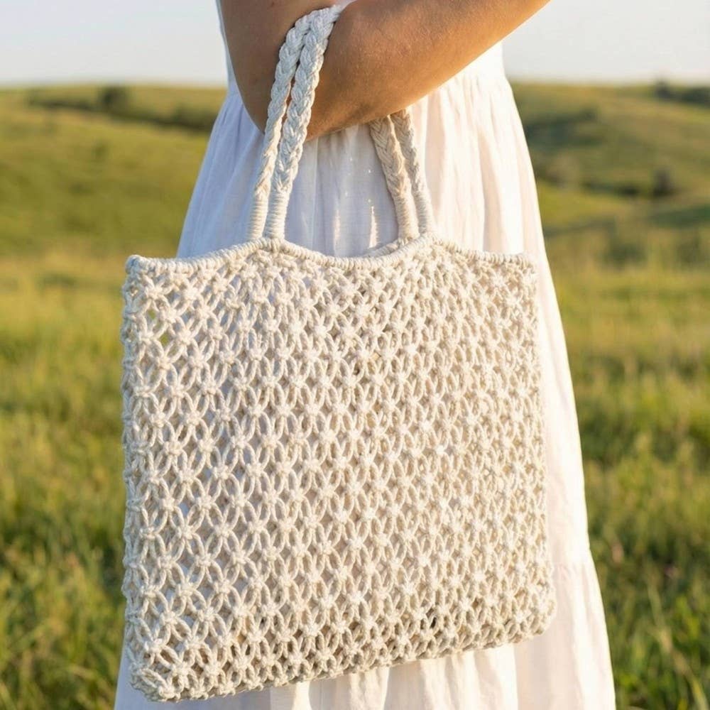 Soul Of Sita Braided Square Tote Bag: Iv
