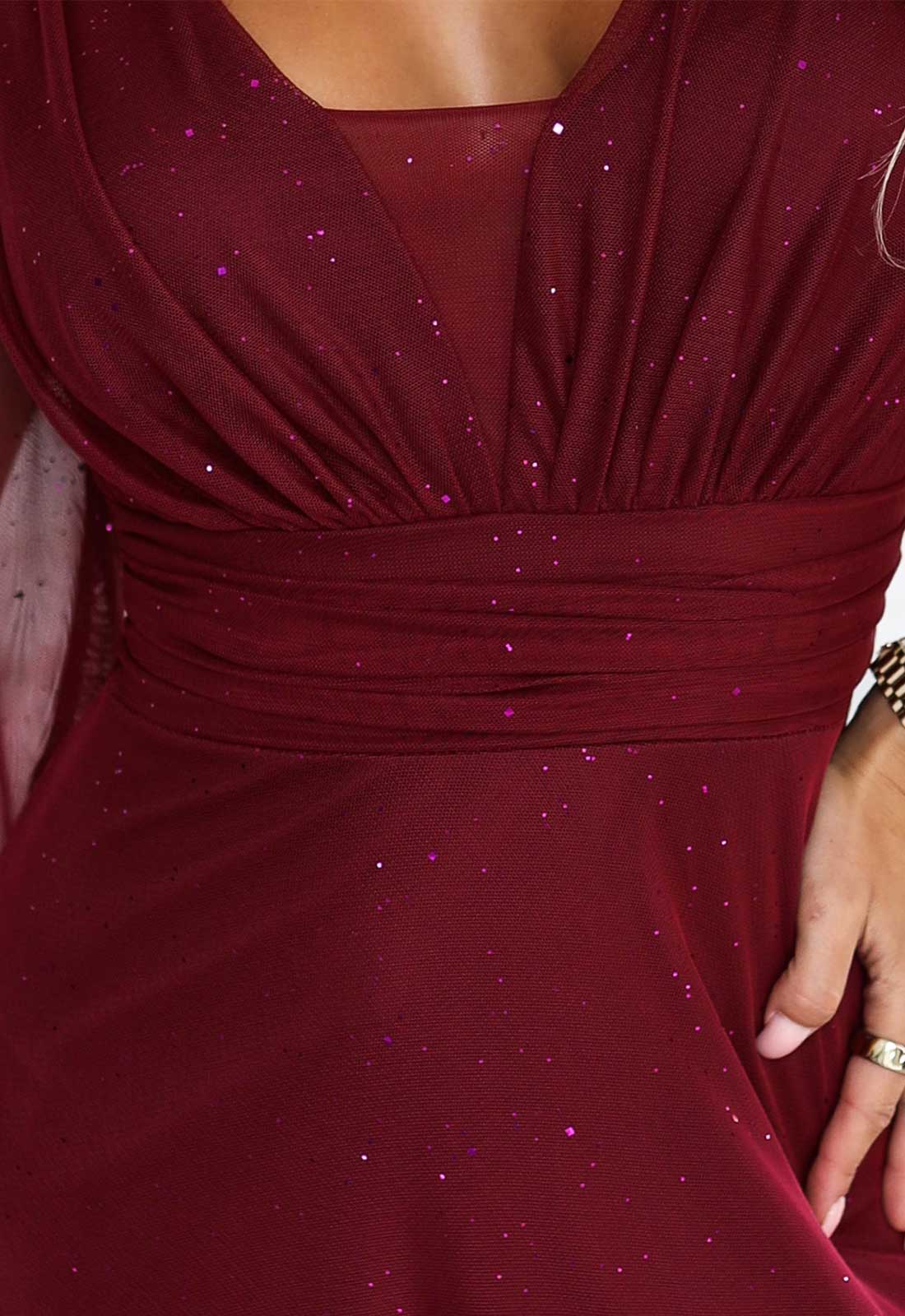 LBD Exclusive Burgundy Solenne Maxi Dress
