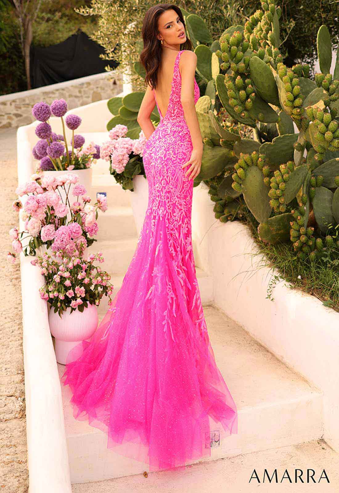 Amarra Turquoise Angelina Prom Dress