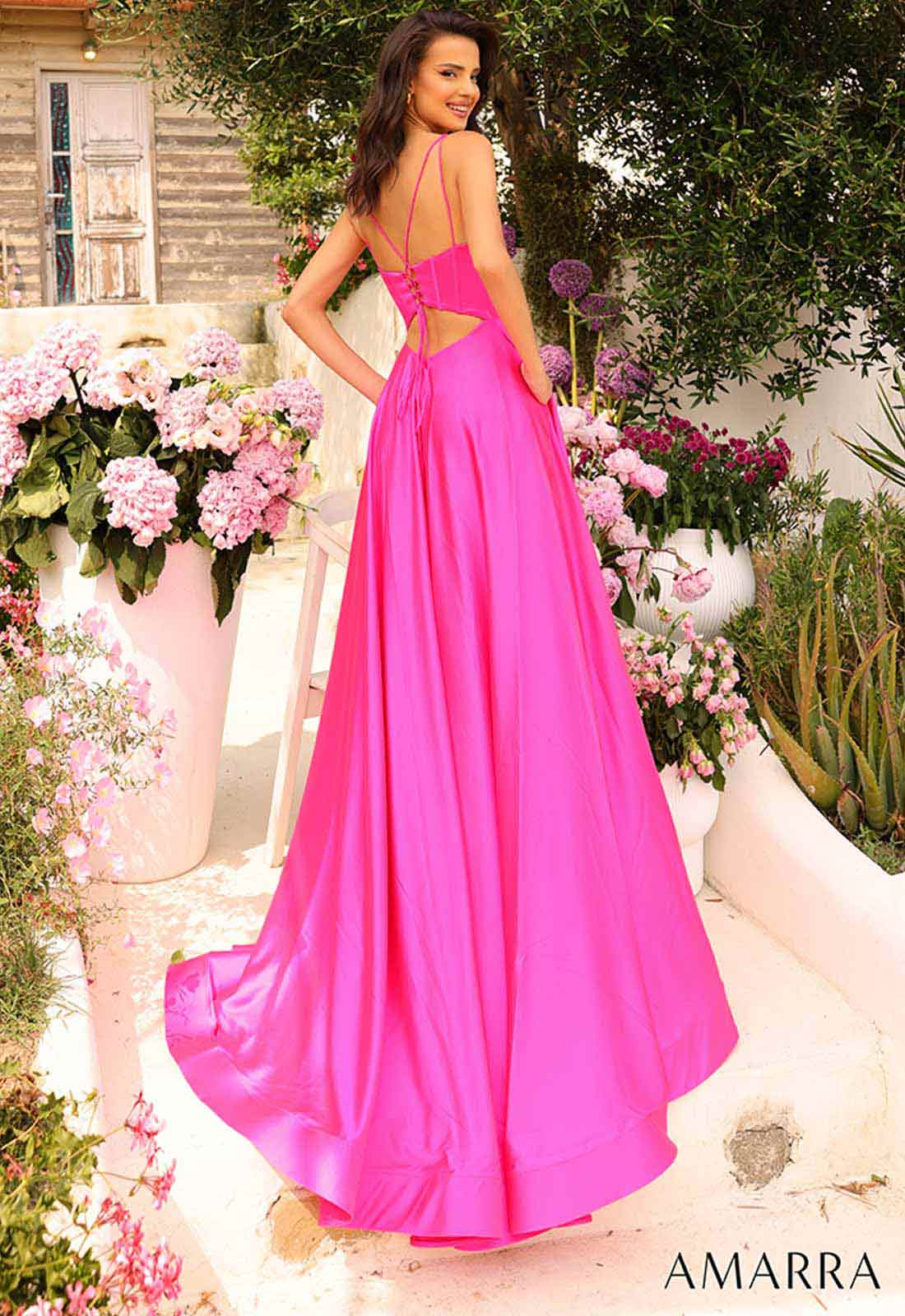 Amarra Fuschia Pink Zen Corset Dress