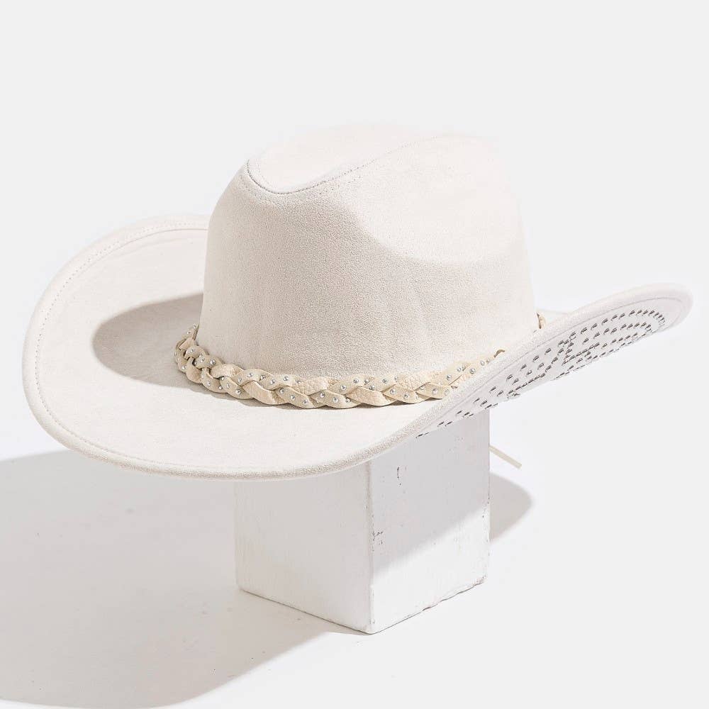 Soul Of Sita Western Studded Star Brim Cowboy Hat: Ka