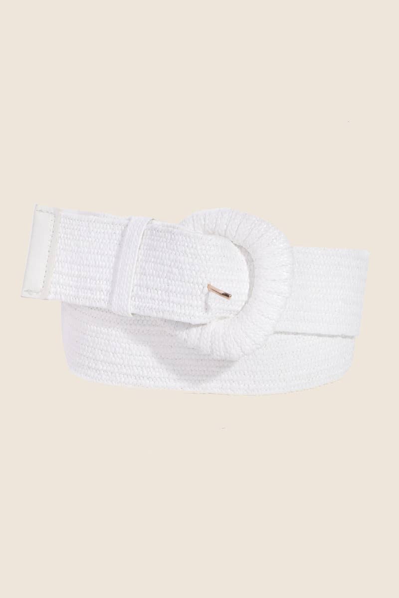 Braided Elastic Fashion Belt: WH