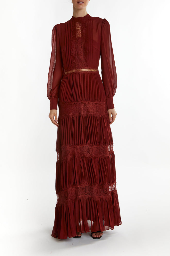 Burgundy Barbara Dress main image 0