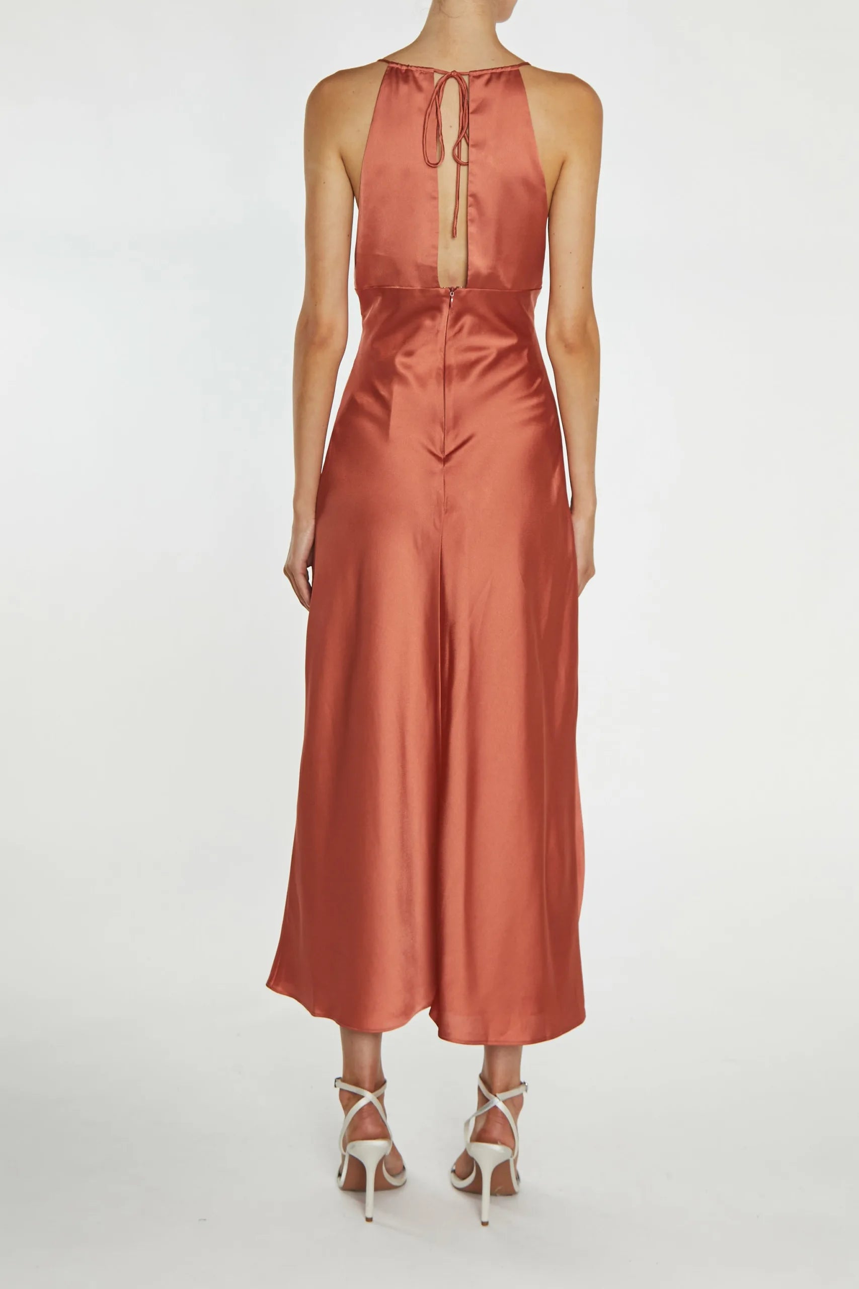 True Decadence Coral Marylin Satin Dress