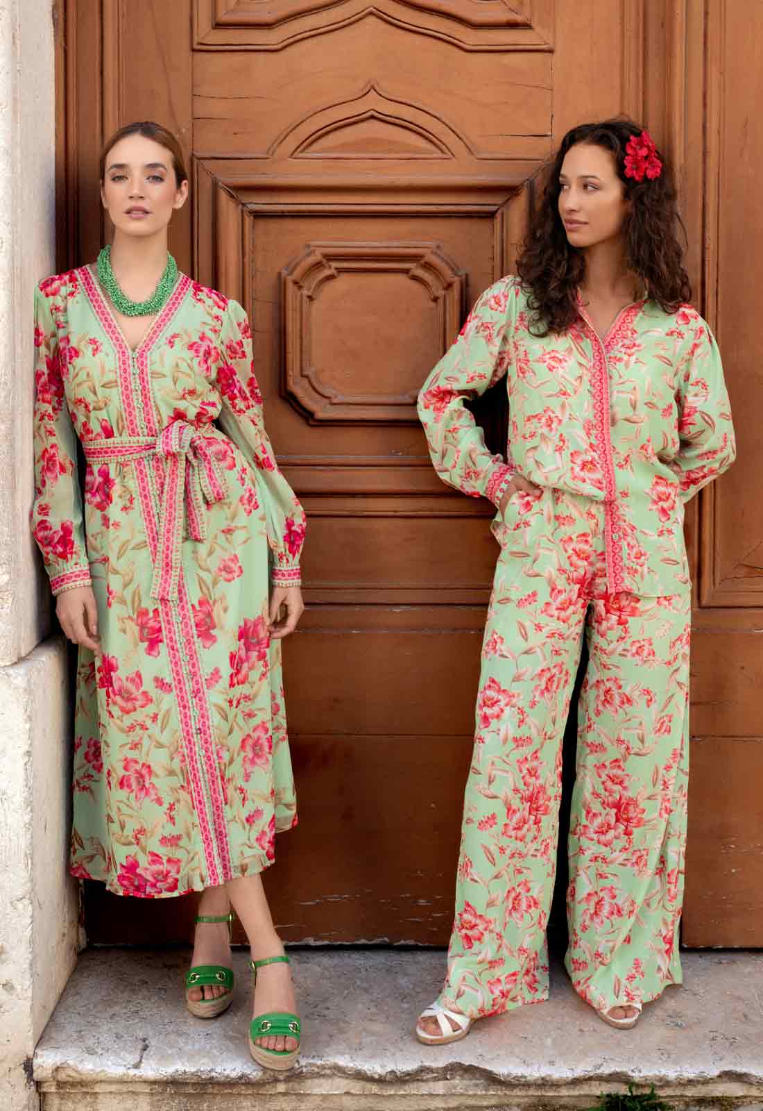 Raishma Studio Mint Naomi Print Dress