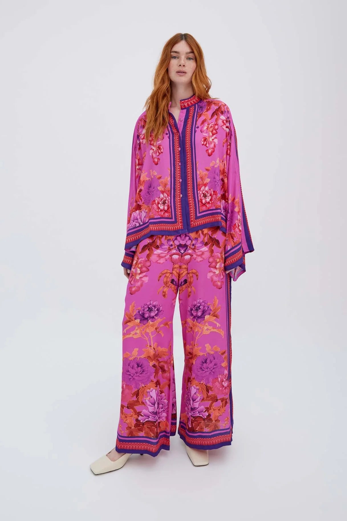 Raishma Studio Pink Alisa Pink Viscose Shirt