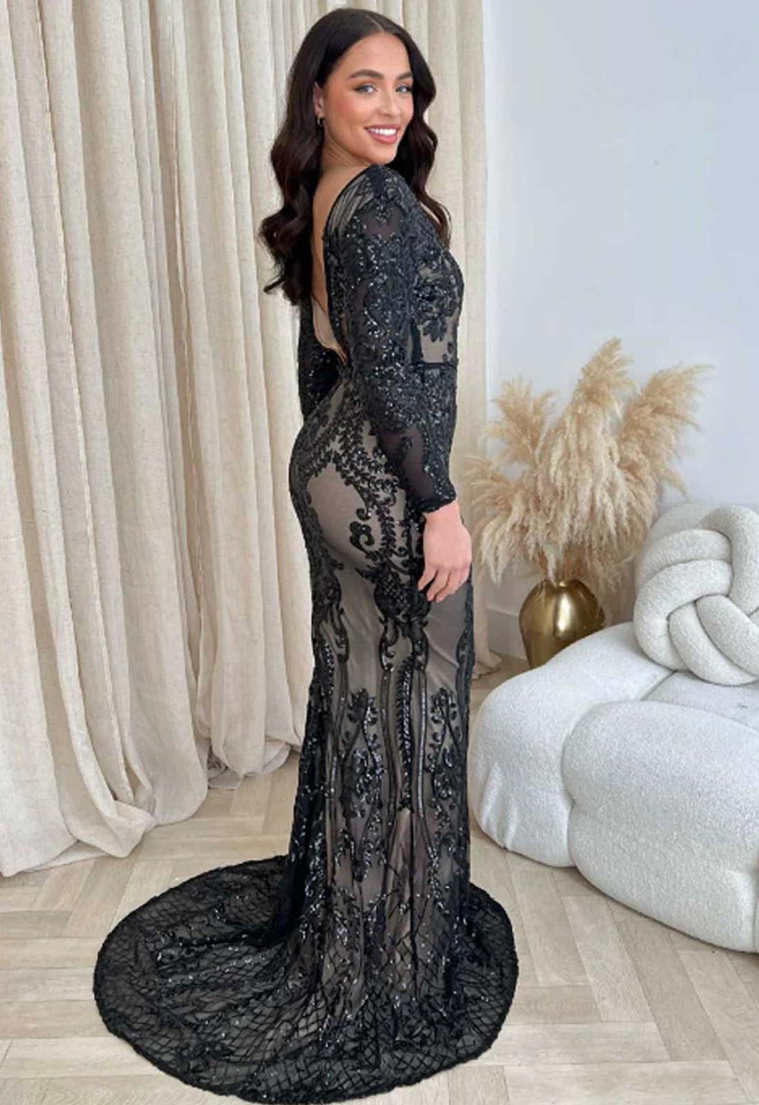 Nazz Collection Black Annabella Evening Dress