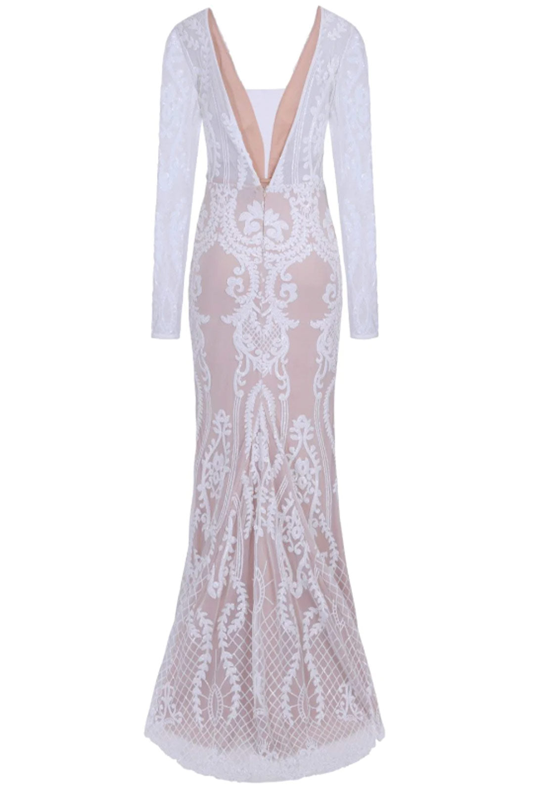 Nazz Collection White Annabella Evening Dress