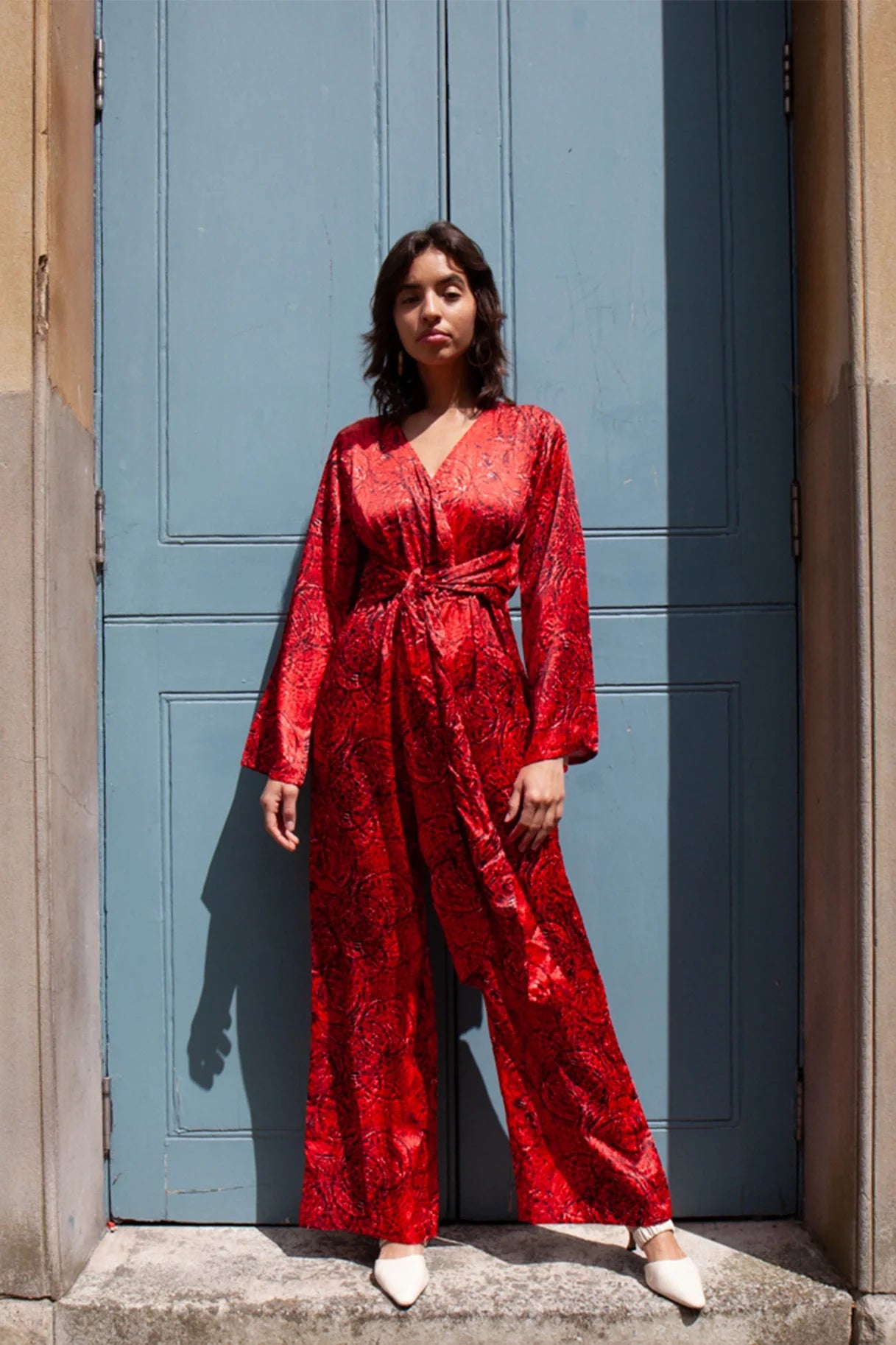 Raishma Studio Burgundy Blake Burgundy Jumpsuit