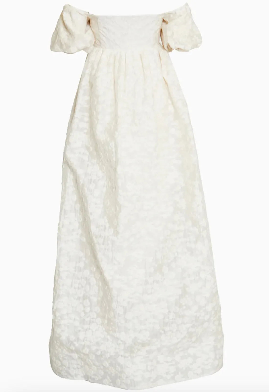 True Decadence Ava Cream Bardot Empire Line Maxi Dress