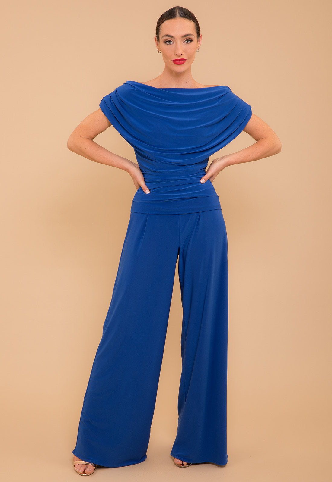 Atom Label Cobalt Blue Carbon Jumpsuit