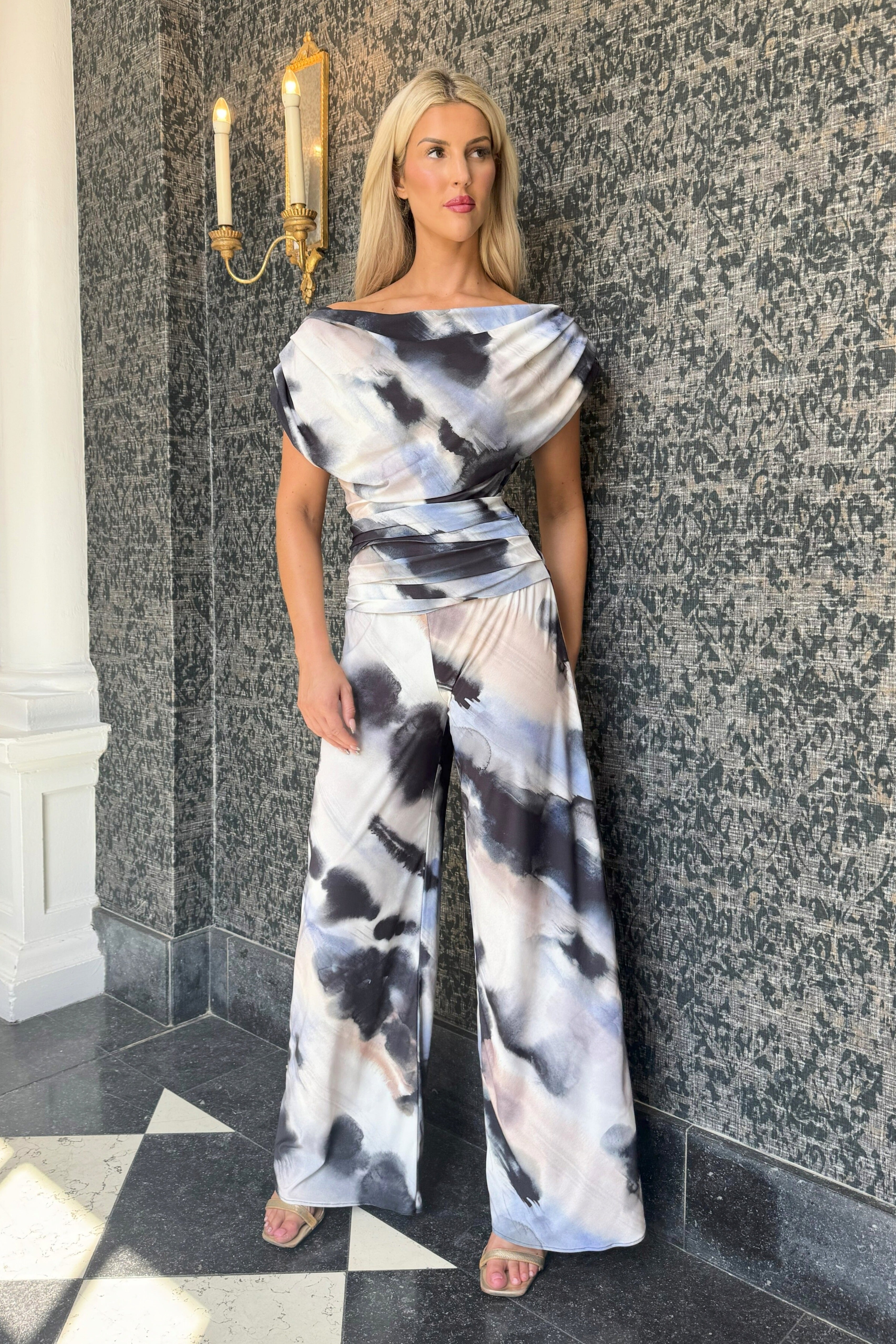 Atom Label Abstract Print Ss26 Carbon Jumpsuit