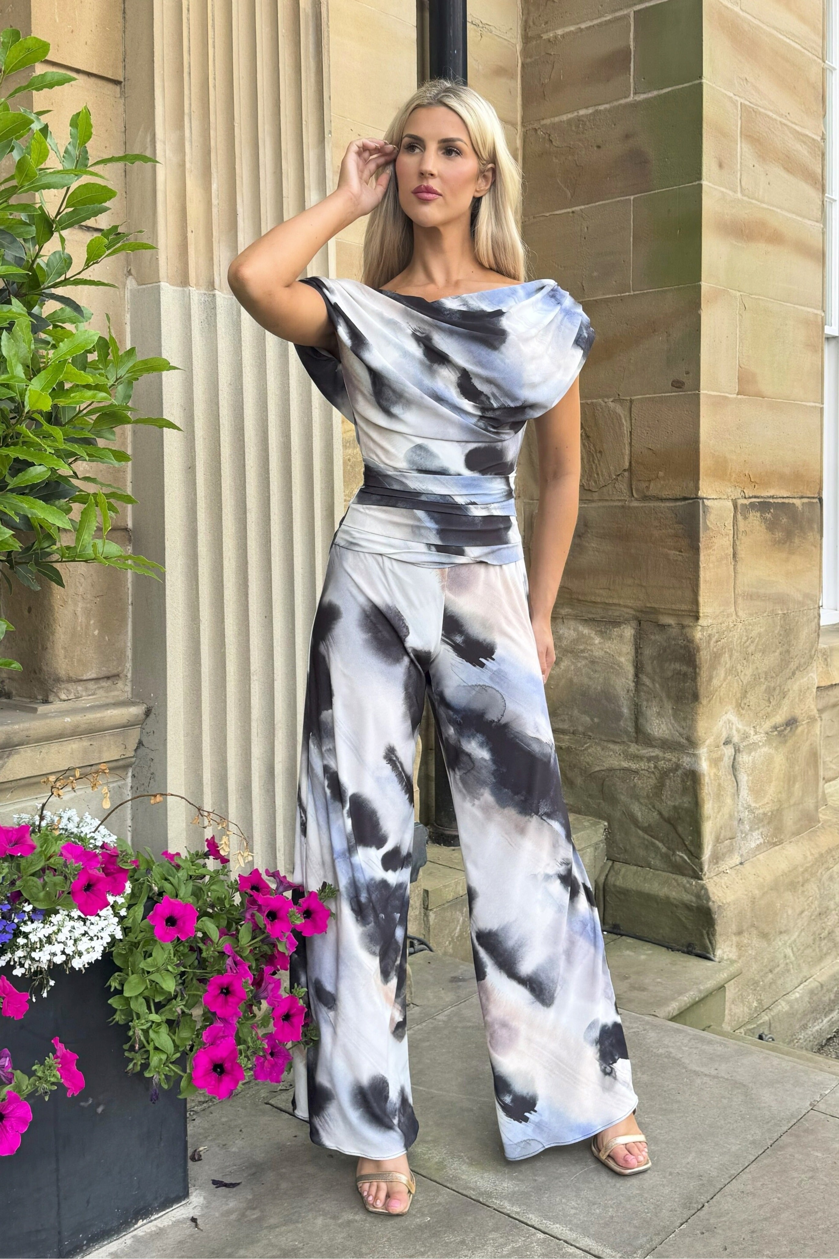 Atom Label Abstract Print Ss26 Carbon Jumpsuit