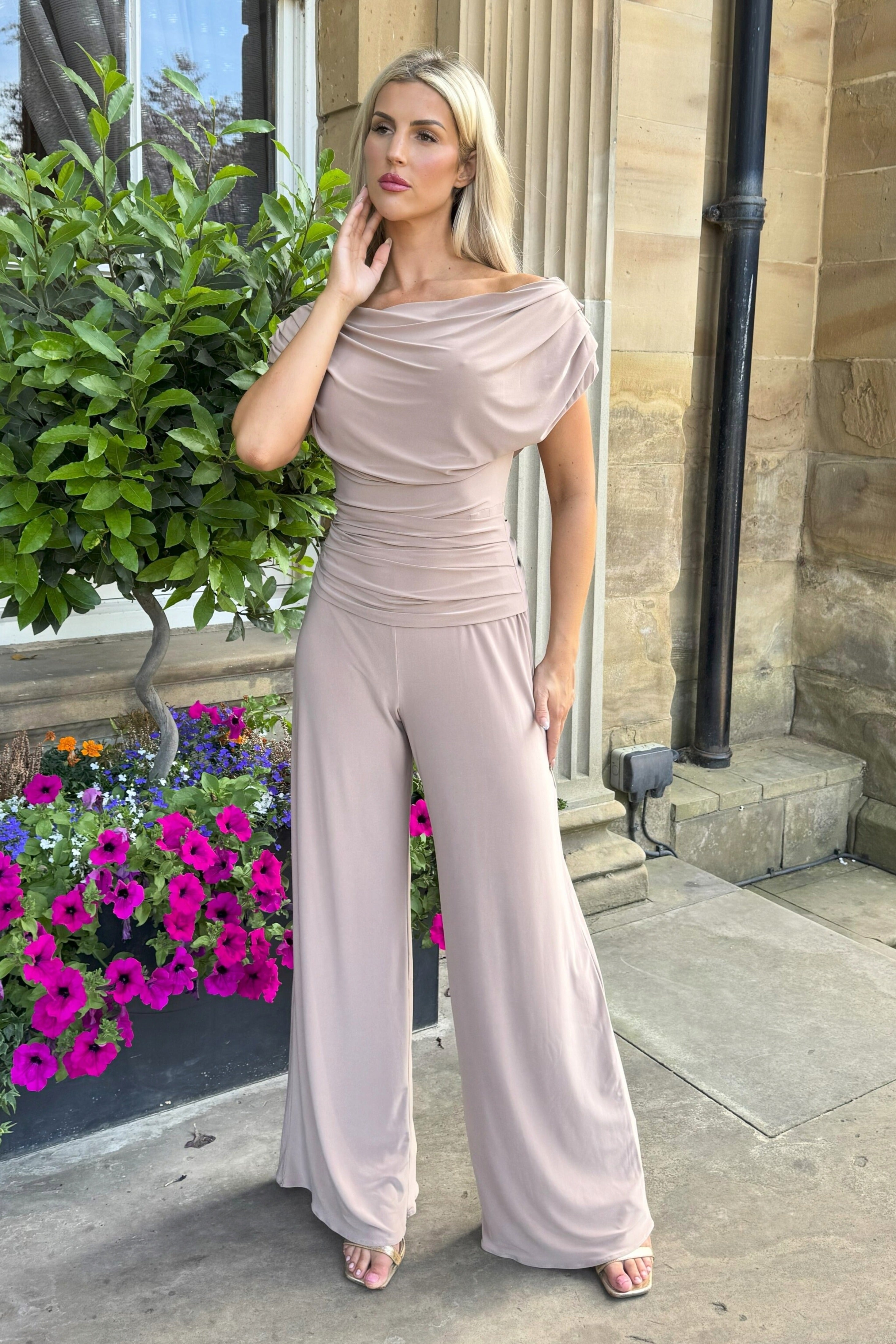 Atom Label Camel Ss26 Carbon Jumpsuit