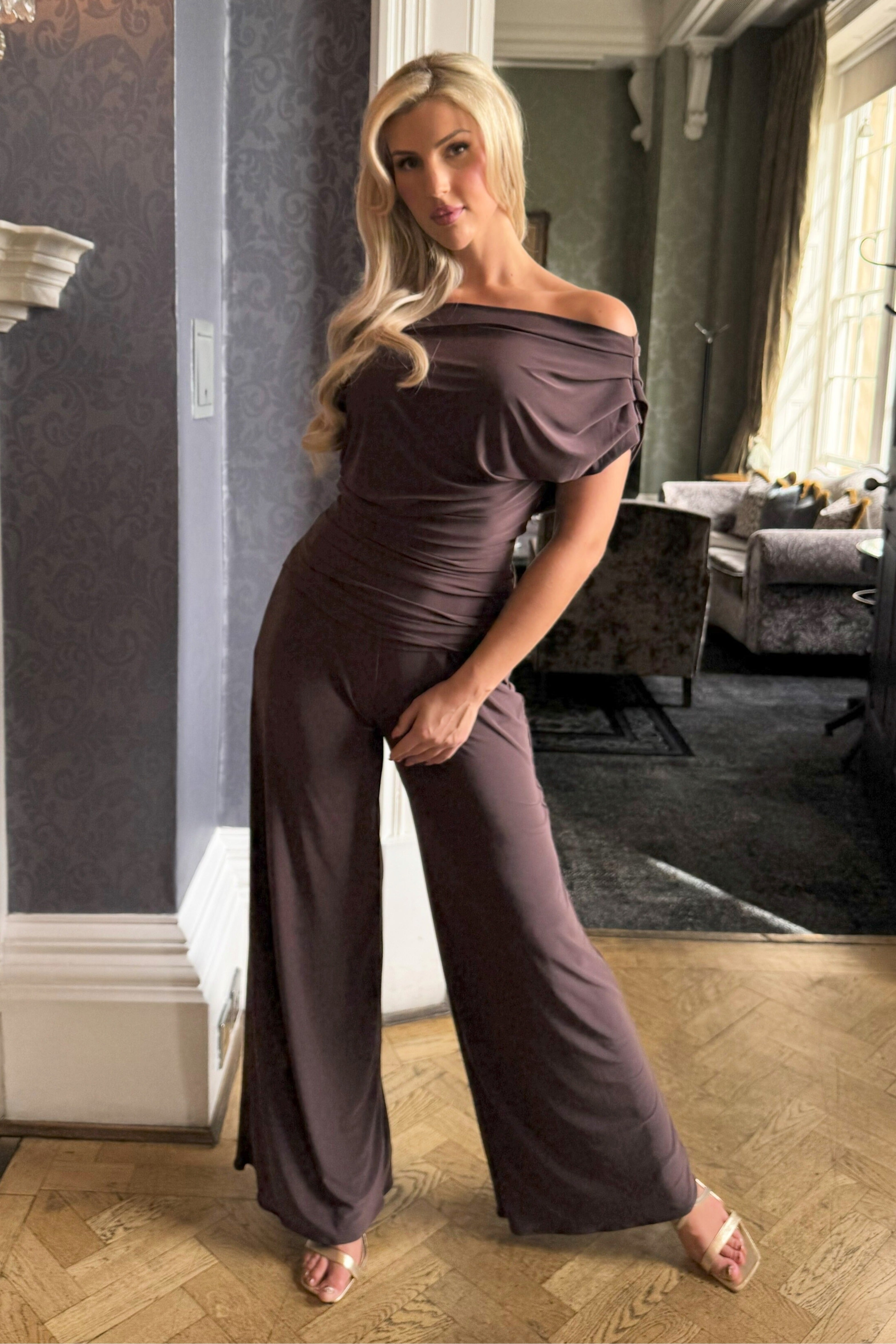 Atom Label Chocolate Carbon jumpsuit