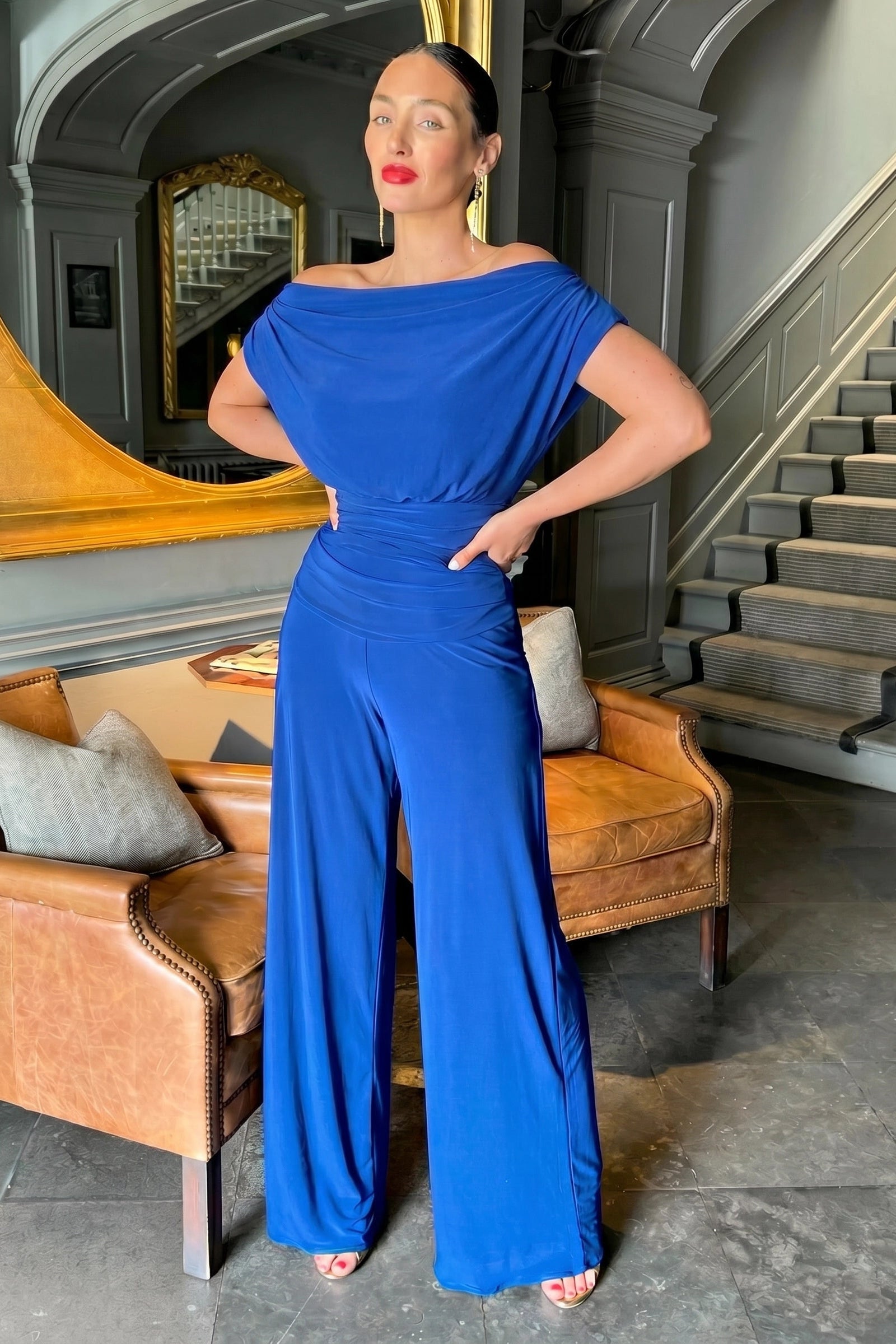 Atom Label Colbalt Blue Carbon Jumpsuit