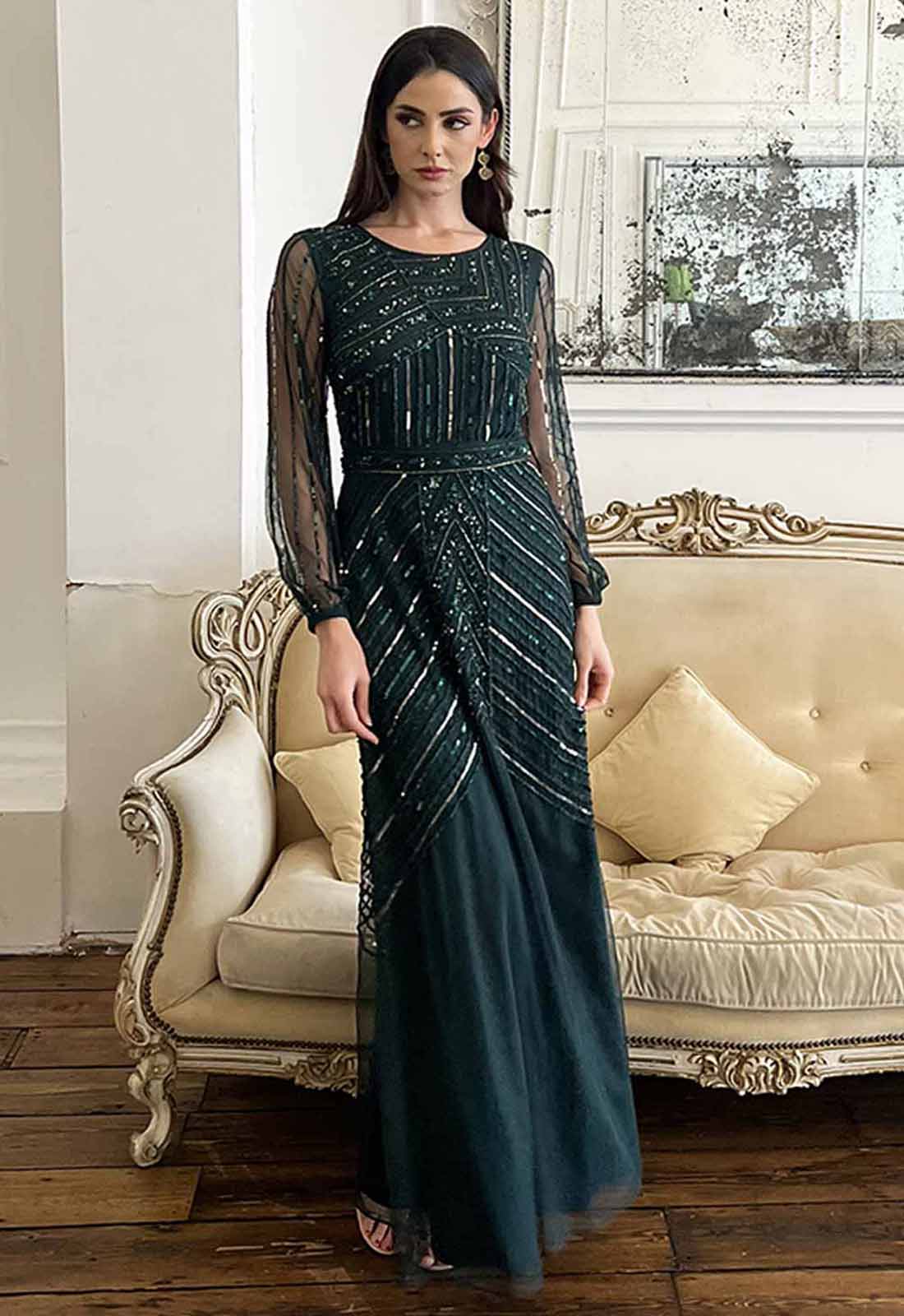 Riashma Couture Green Caroline Dress