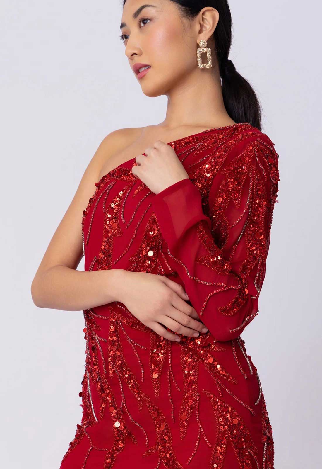Raishma Couture Red Elara Red Dress