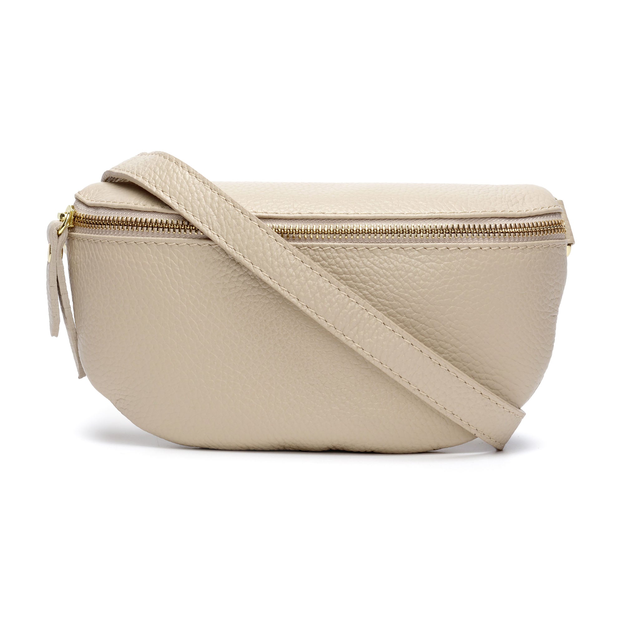 Elie Beaumont Sling Bag - Stone with black/white abstract Strap