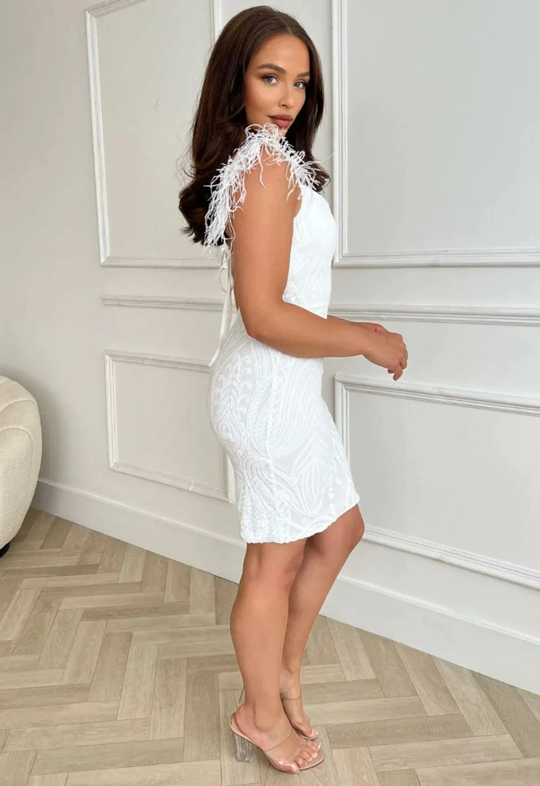 Nazz Collection White Escape Party Dress