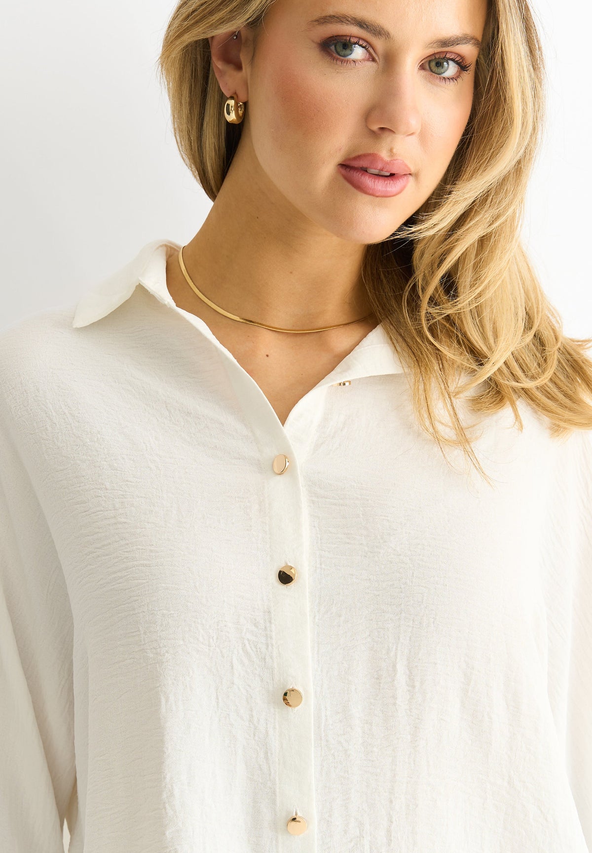 Gini London White Kimono Oversized Blouse