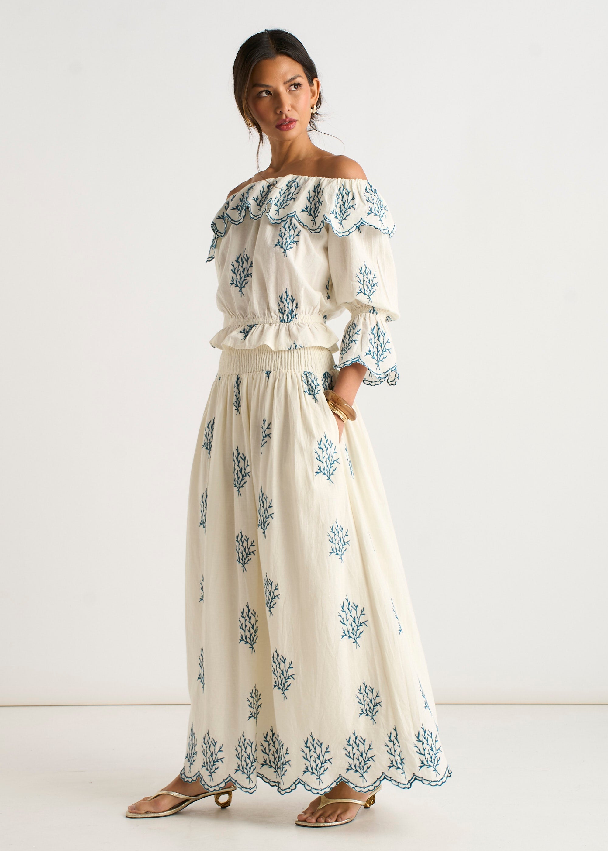 Gini London Marshmallow Maxi Skirt