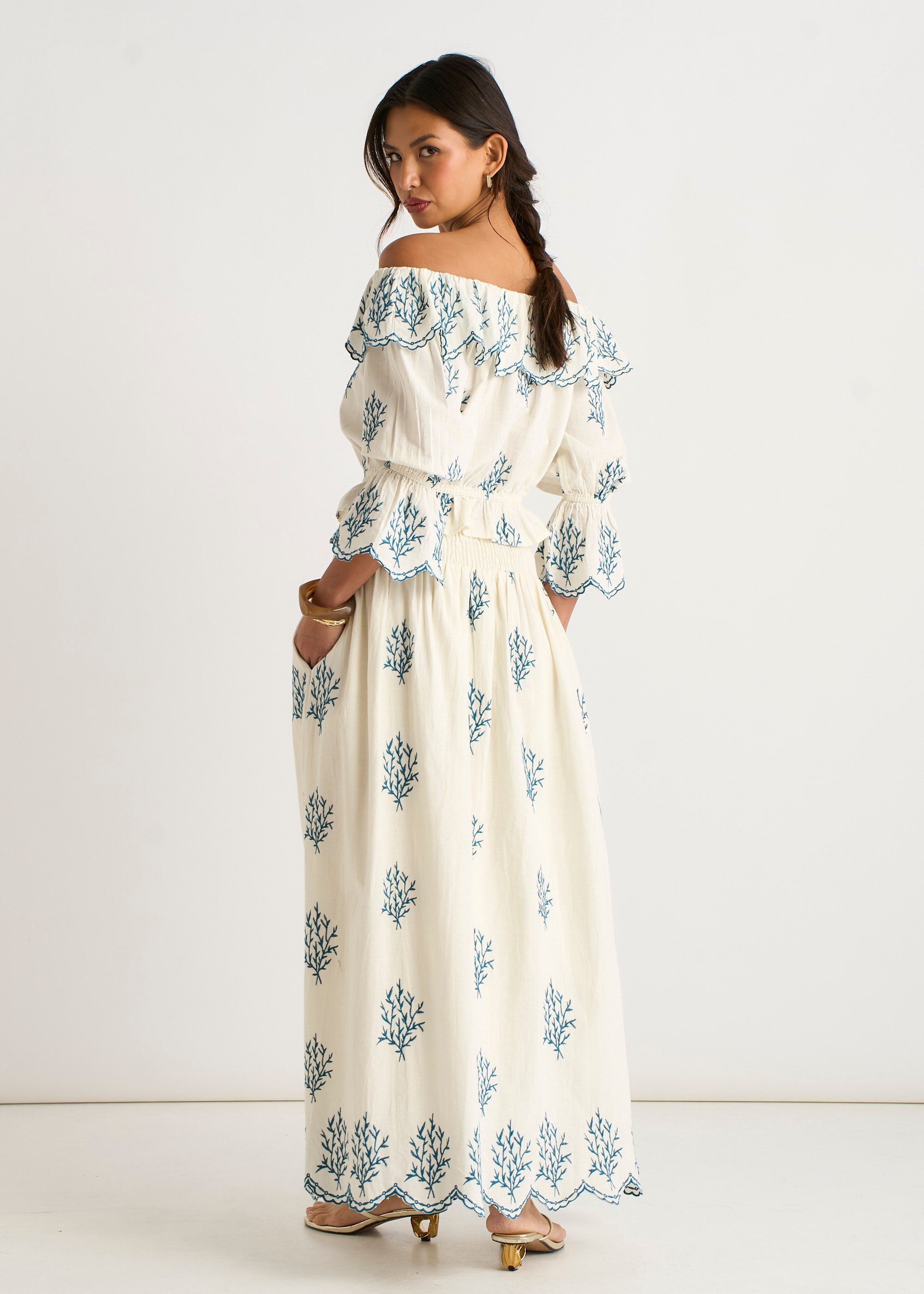 Gini London Marshmallow Maxi Skirt