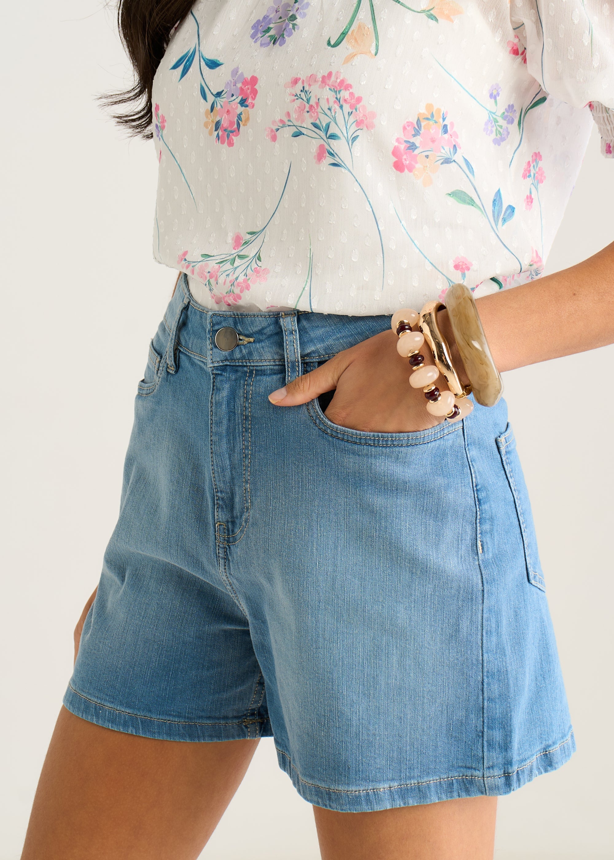 Blue Denim Shorts