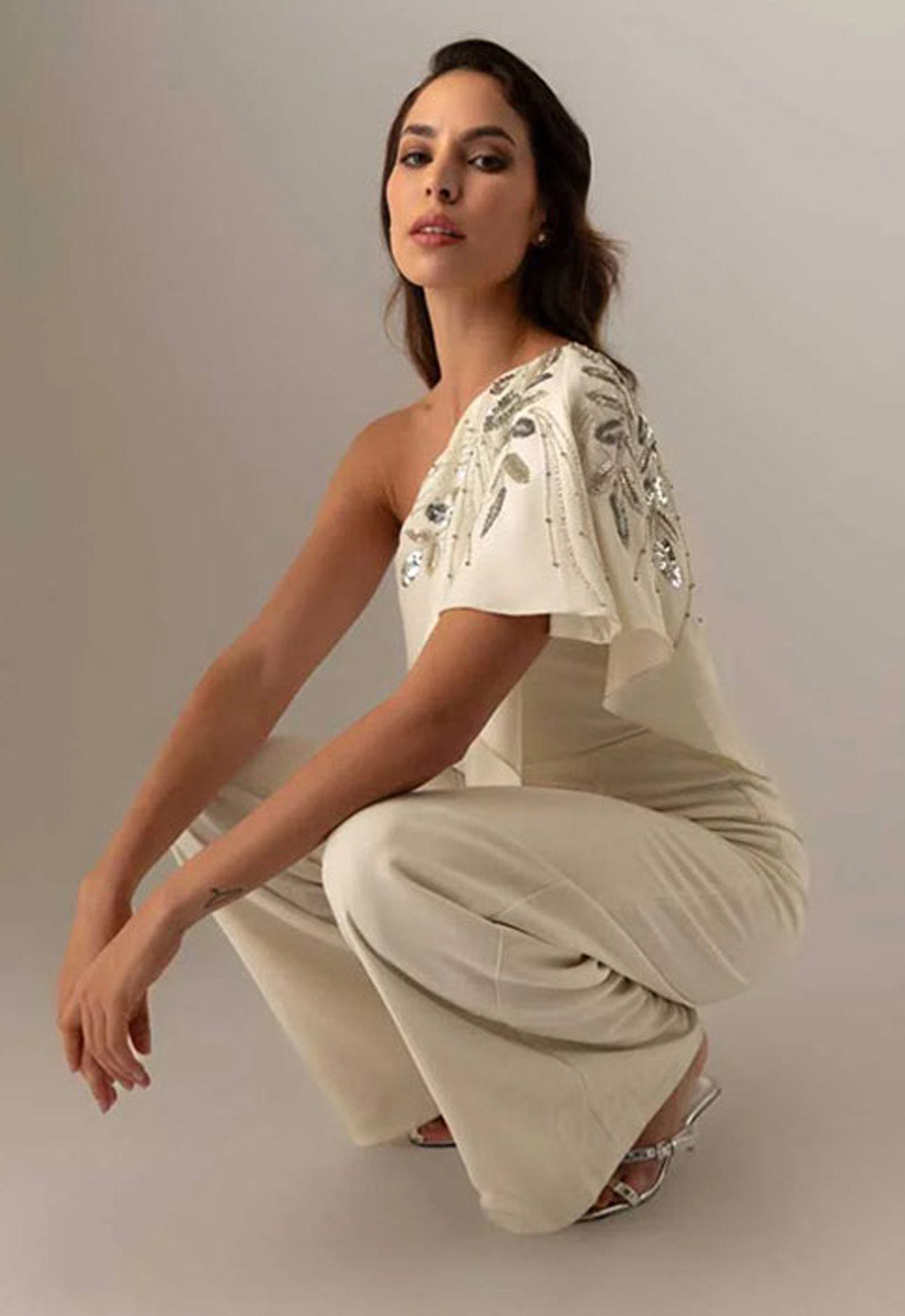 Raishma Couture White Gwen White Jumpsuit