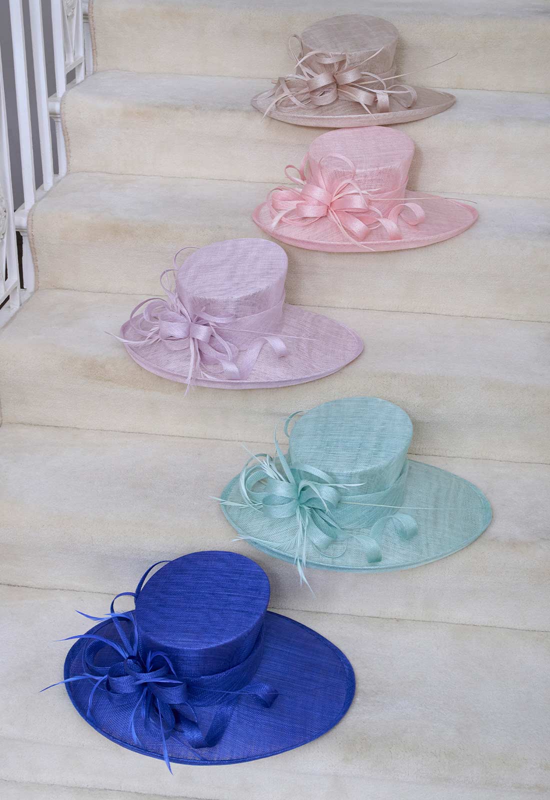 Gina Bacconi Powder Blue Wide Brimmed Hat