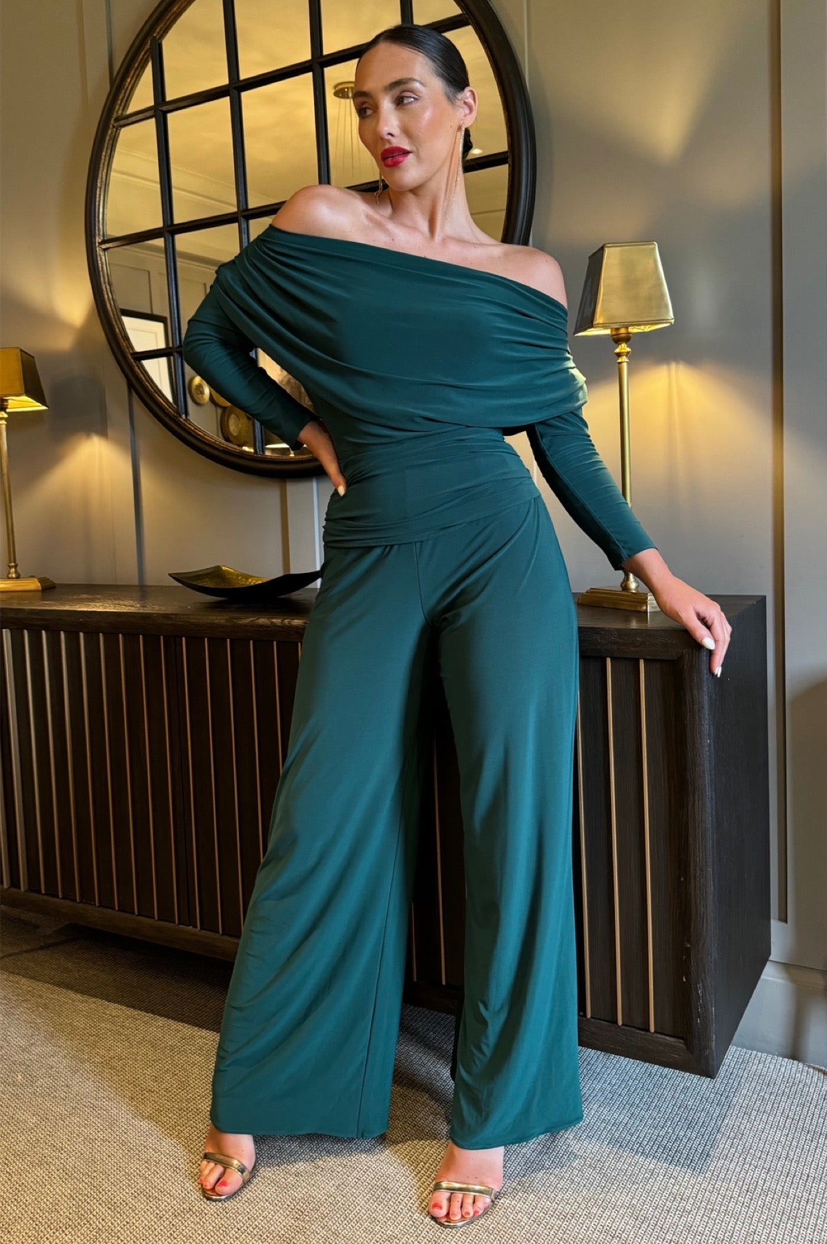 Atom Label Forest Green Carbon Jumpsuit