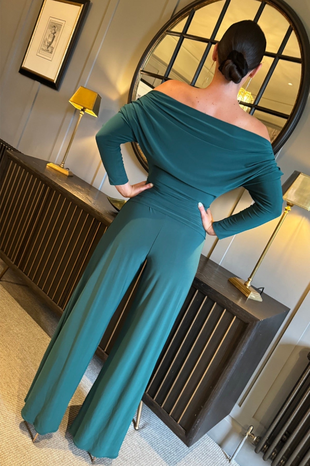 Atom Label Forest Green Carbon Jumpsuit