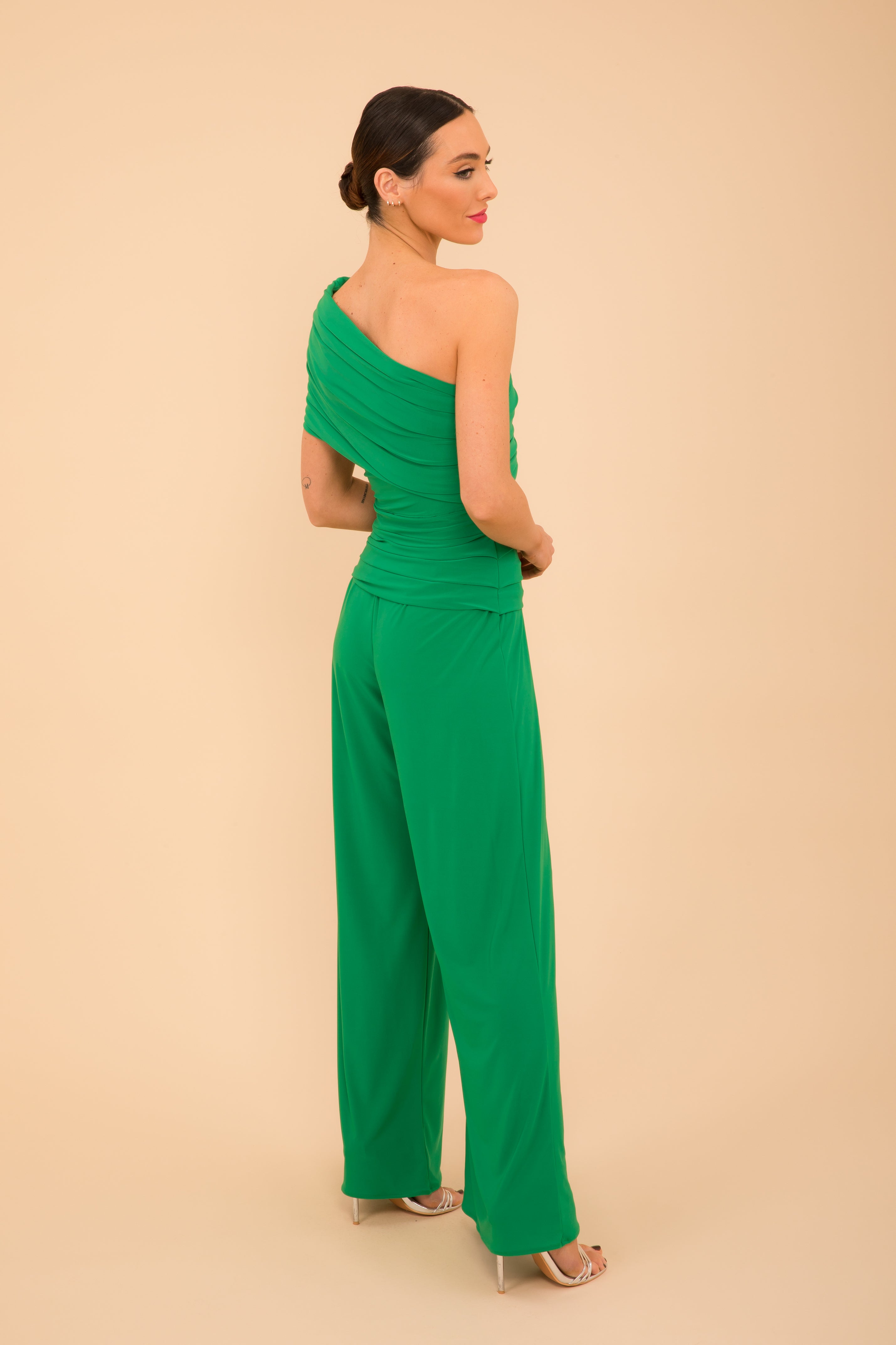 Atom Label Green Rhodium Jumpsuit