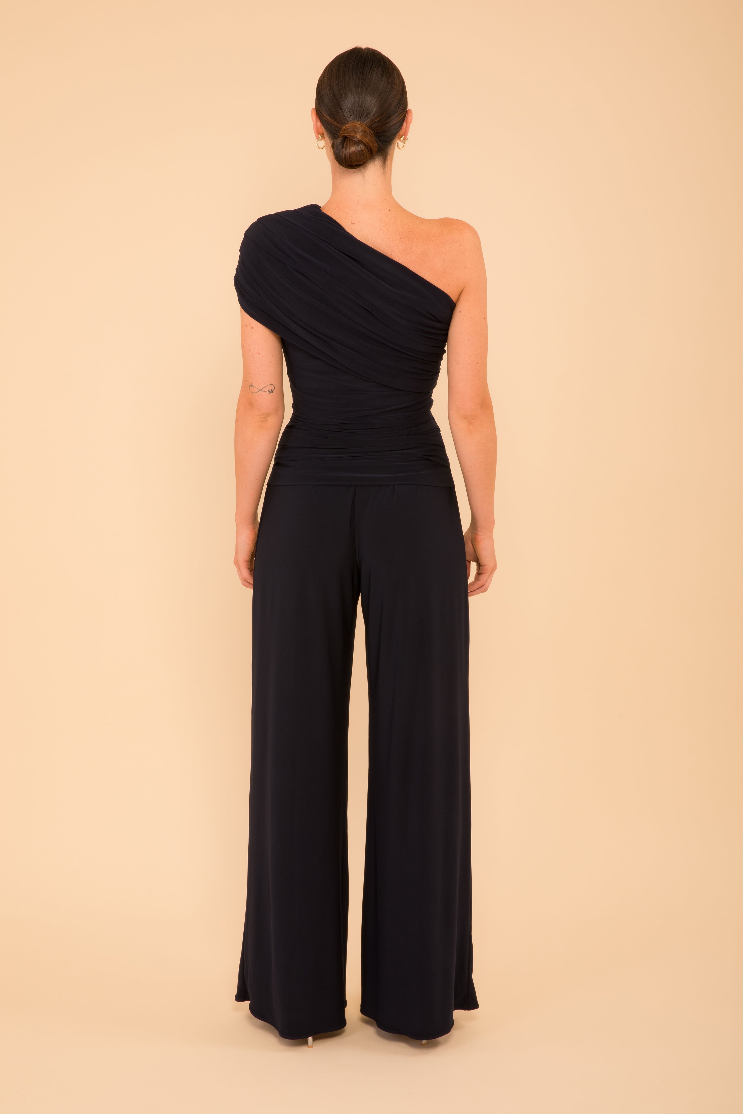Atom Label Navy Rhodium Jumpsuit
