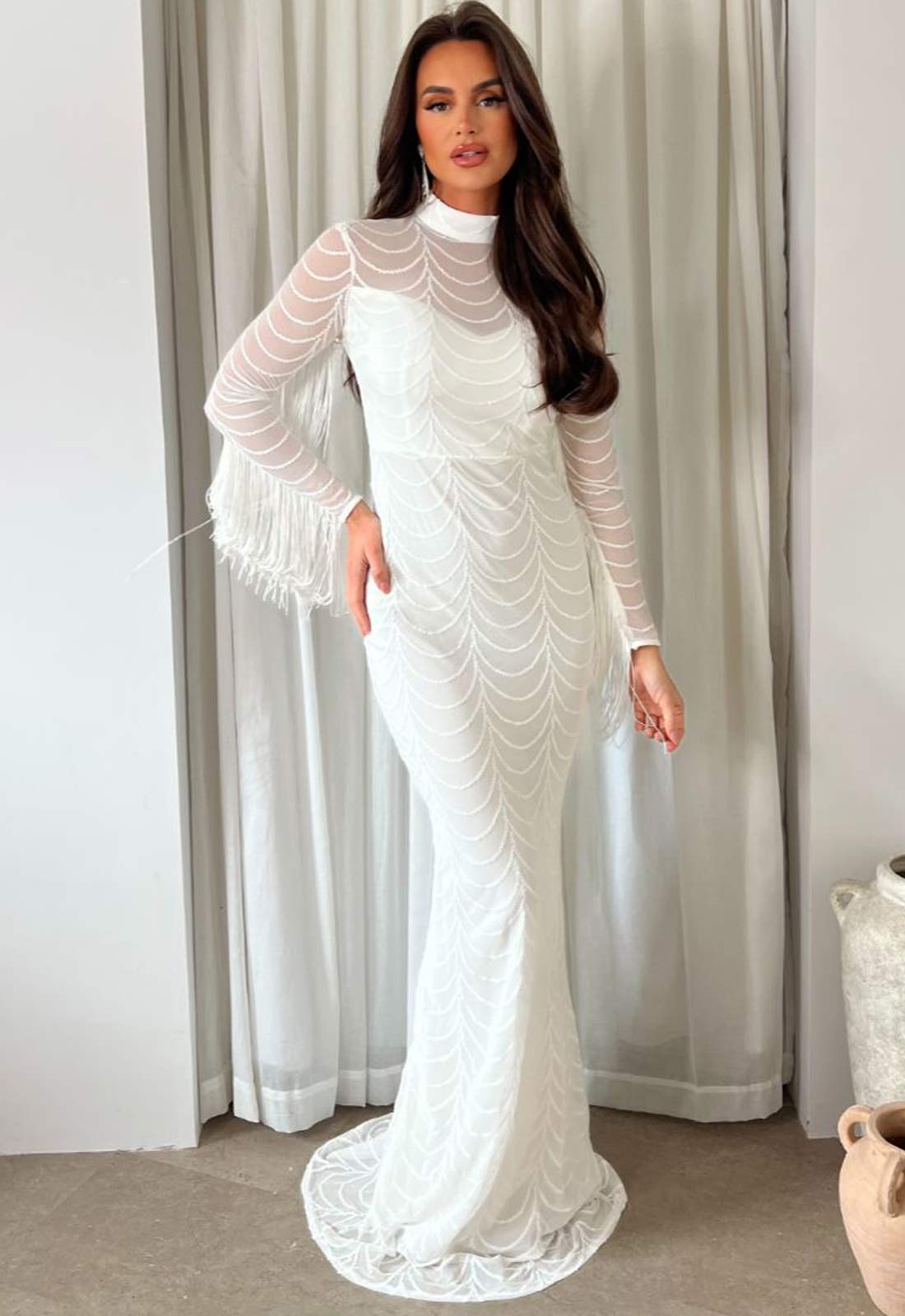 Nazz Collection White Hypnotic Maxi Dress