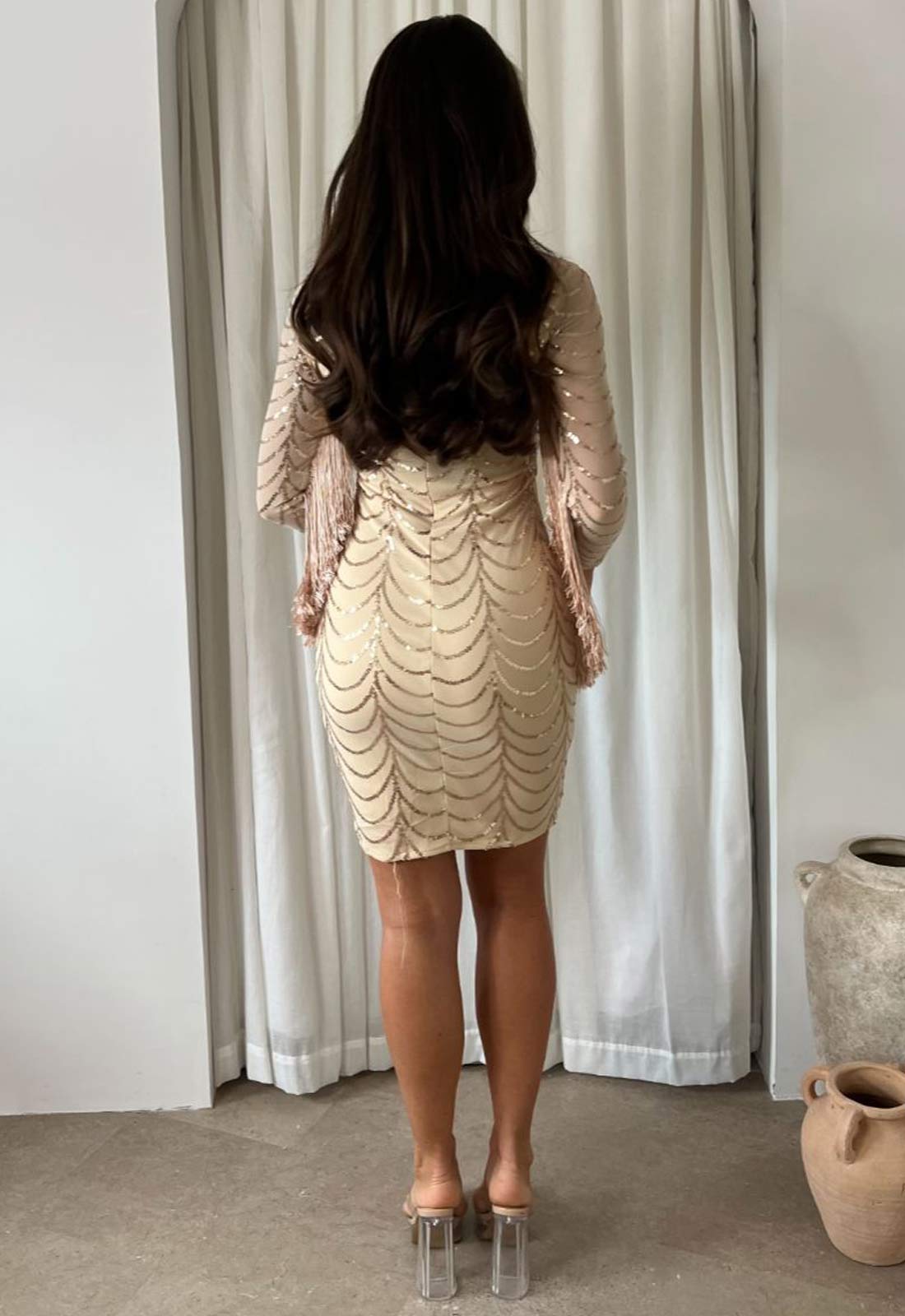 Nazz Collection Champagne Lolita Mini Dress