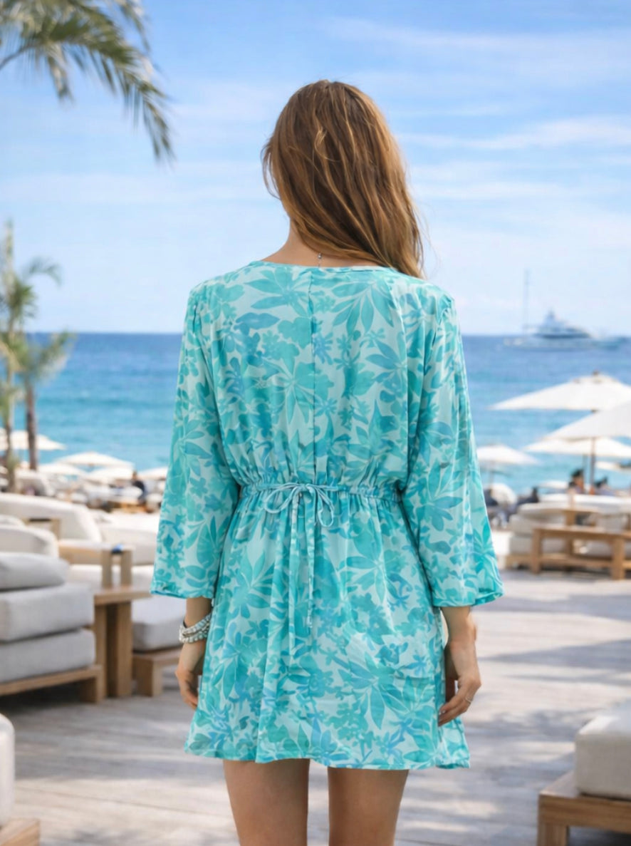 Soul Of Sita Caz Kaftan Short In Mint Green