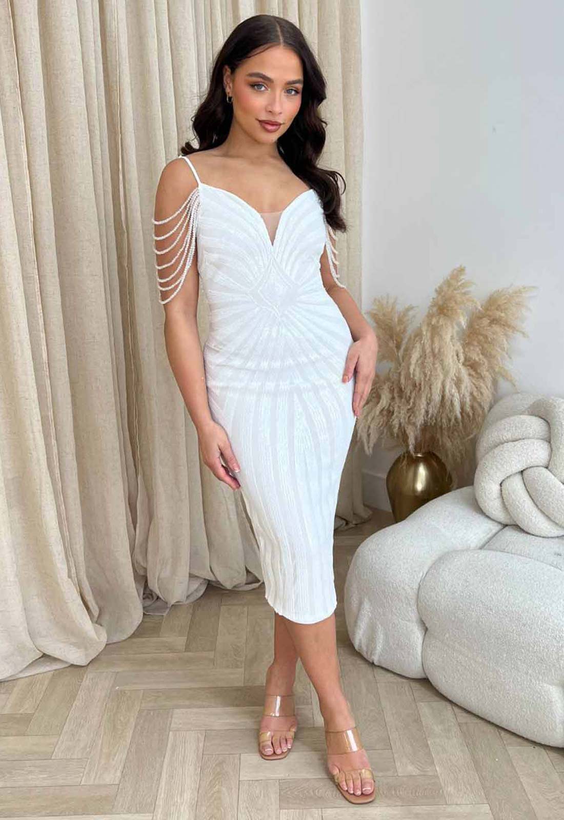 Nazz Collection White Promise Cocktail Dress